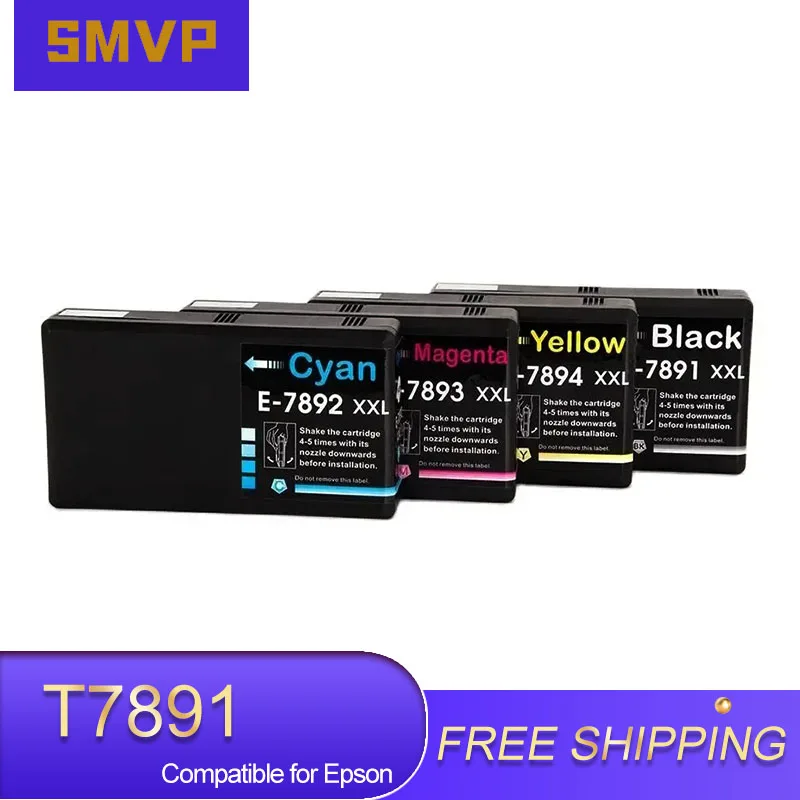 T7891 T7892 T7893 T7894 Premium Color Compatible Ink Cartridge for Epson WorkForce Pro WF-5690D WF 5620 Printer