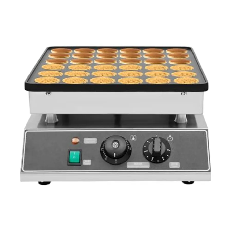 

Mini Dutch Pancake Baker for home kitchens and restaurants, non-stick aluminum alloy, black, 36PCS ccity with 1000W power and 1