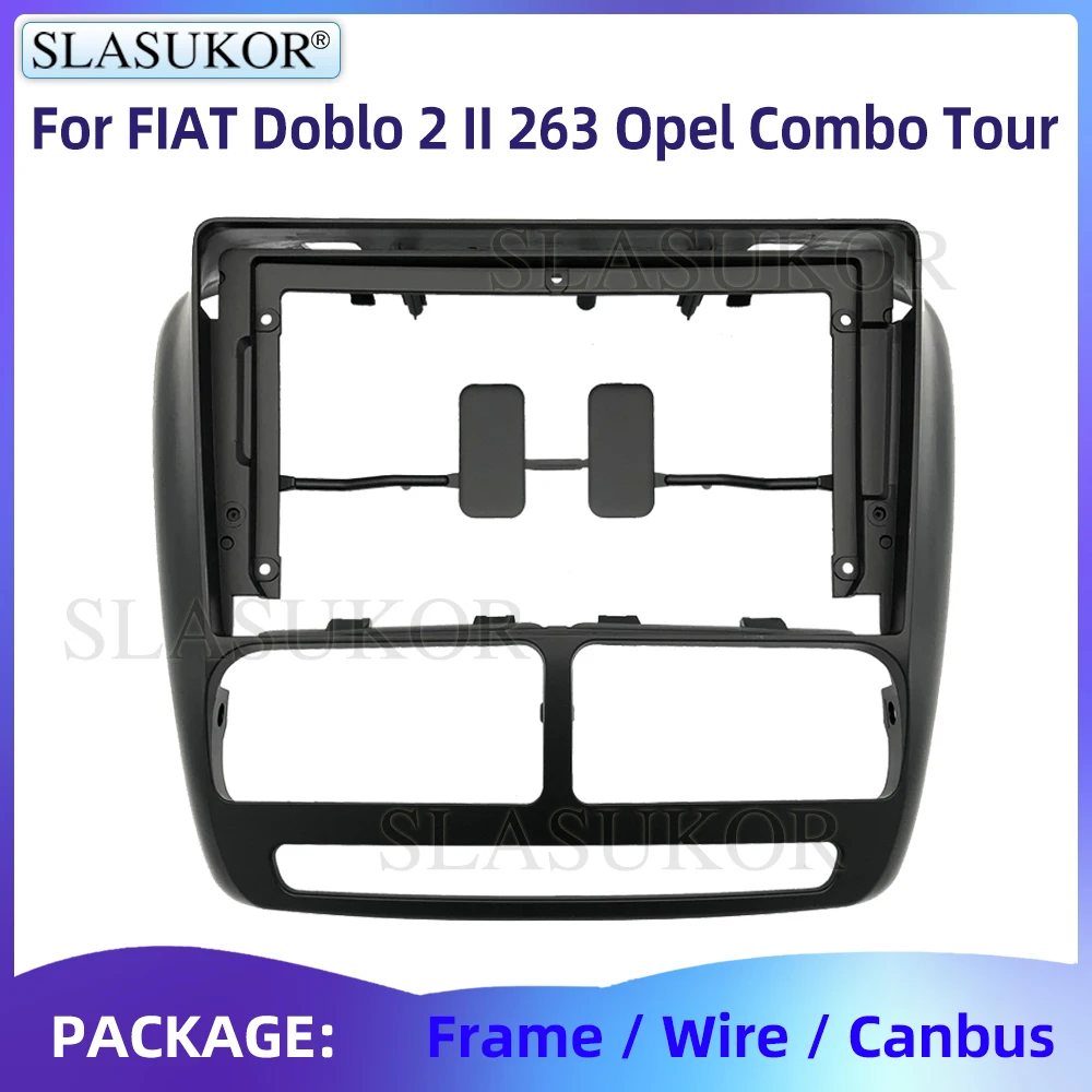 

9" For FIAT Doblo 2 II 263 Opel Combo Tour 2010-2015 Video Panel Player Audio Frame Dashboard Mount Suit Wire Accessories