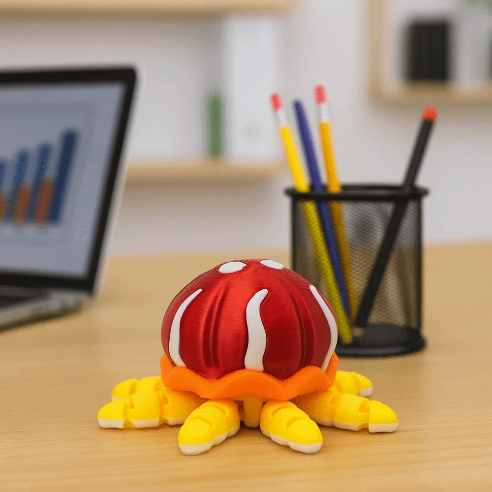 シミュレーション可動クラゲオーナメントプラスチック多関節3Dプリントクラフトコレクション多関節動物玩具