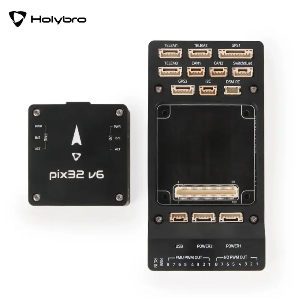 

Полетный контроллер Holybro Pix32 v6 STM32H743 с базовой платой/мини-базовой платой, модуль питания M9N M10 GPS для радиоуправляемой модели