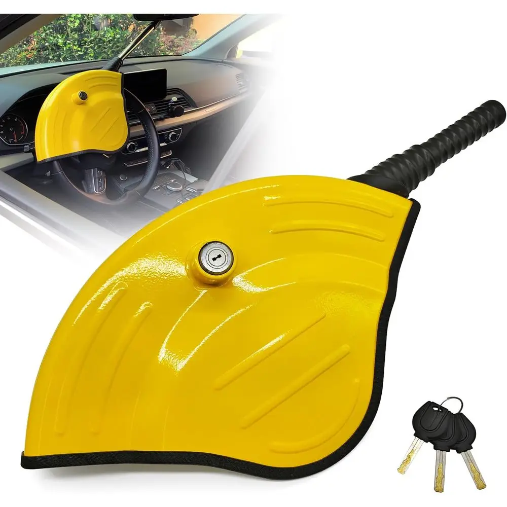 

Adjustable Security Wheel Lock for Theft Protection, Fits Most Vehicles, Yellow