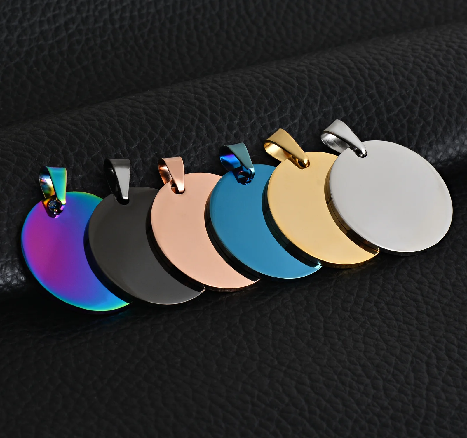 10pcs Wholesale Disc Round Pendant Blank For Engraving Stainless Steel Circle Round Tags To Record Mirror Polished