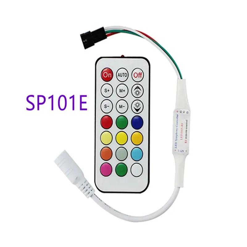 Tira de luces Led SP101E-SP104E/SP002E(USB), 6 tipos, MINI RF, control remoto Digital, RGB, para WS2811/2812