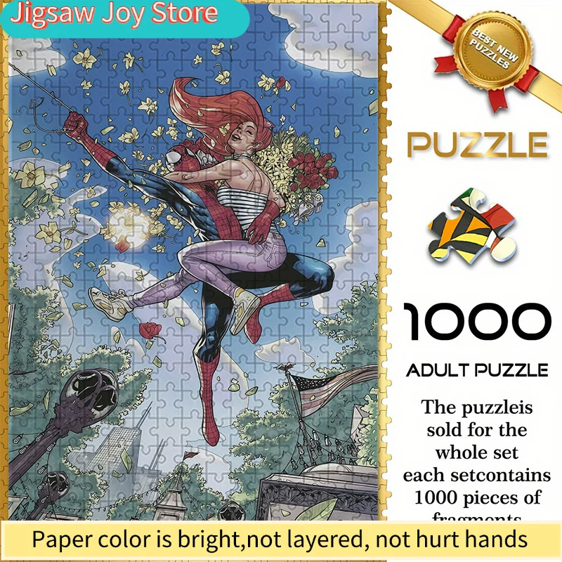 

of Seamless Puzzles Themed Around Marvel'S Spider-Man W26.1.8-39, Featuring Romantic City Scenes with Spider-Man And Character