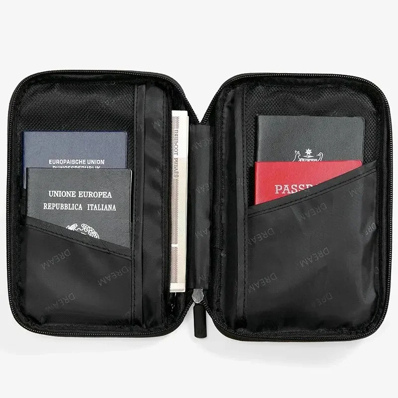 

Traveling Document Organizer Credit Cards Case Holder Waterproof Travel Essentials Premium Rfid Blocking Passport Wallet Holders