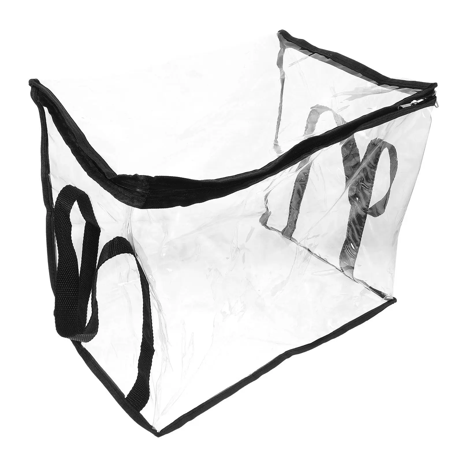 

Portable Large Capacity Waterproof PVC Transparent File Bag Document Pouch Polyester Storage Box School Office Use