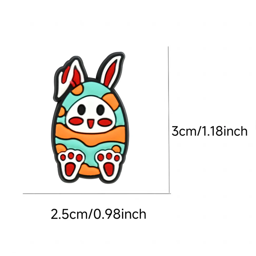 Hot Sales Cartoon Easter Egg Series PVC Shoe Accessories Detachable Waterproof DIY Shoe Decorations Buckle Party Gifts