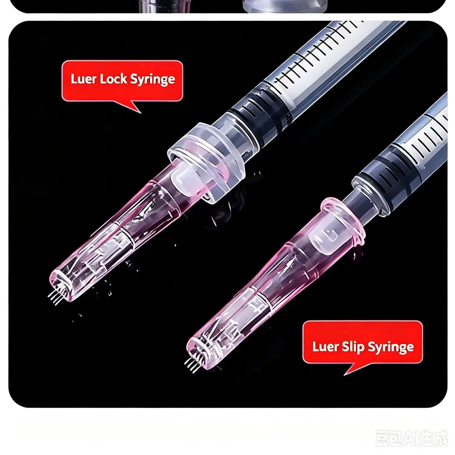 Disposable Crystal 4‑Pin Multi Meso Needle Ultra‑Fine Cosmetic Facial Beauty Tip Fit Luer Lock & Luer Slip Syringe Accessory