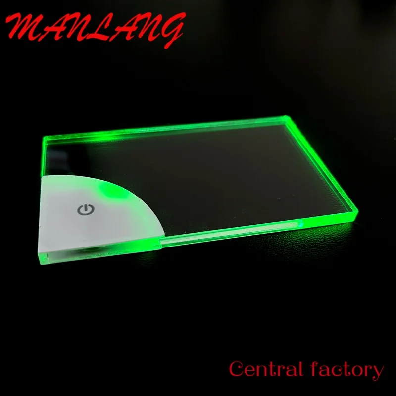 Custom  Popular Design Printing Laser Engrave LED Acrylic Business Card Custom Business Cards Unique Light up Business Card