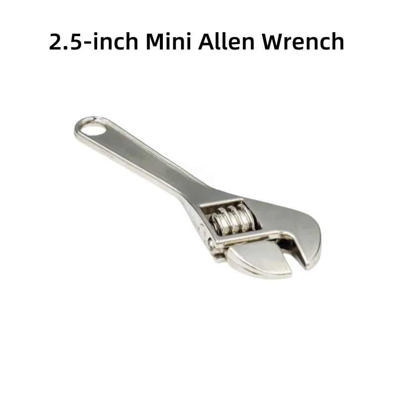 

2.5 - inch Mini Adjustable Wrench Keychain Ideal as a Small Ornament with Adjustable and Movable Design