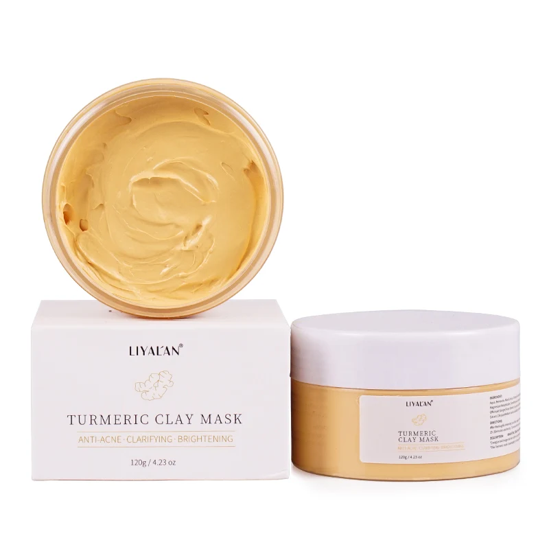 Turmeric Clay Mask Reduce Blackheads Clean Pores Soothe Acne Prone Skin Brightening Deep Cleaning Minimize Pores Skin Care 120g