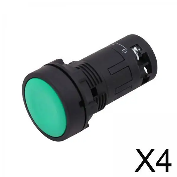 

4x Momentary Push Button Switch 22mm Mount for Industrial Equipment Spare Parts