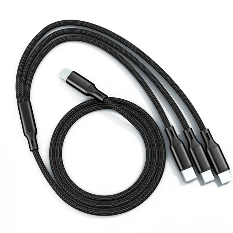 2A Multi-Ladekabel, USB-Multi-Kabel, 3-in-1-Universalkabel, Nylon geflochten, 3-1