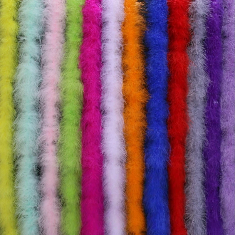 

White Turkey Feather Boa 2m 15g Fluffy Feathers for DIY Shoes Decoration Car Mat Clothes Party Crafts Accessories