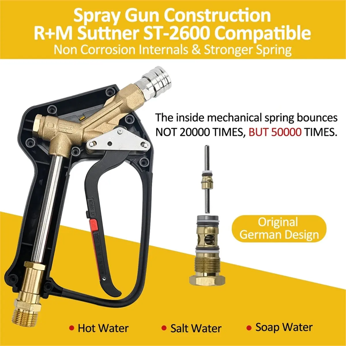 High-Pressure Swivel Trigger M22 Inlet-14mm 4500PSI with 3/8