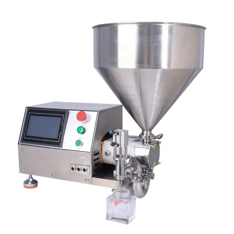 High Viscosity Thick Honey Chocolate Peanut Butter Filler Olive Oil Lotion Yogurt Rotor Pump Cream Filling Machine