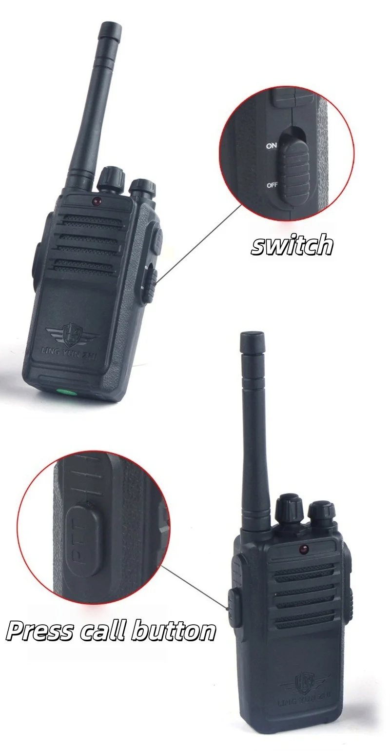 Walkie talkie brinquedo interfone diálogo pager sem fio jogo de comunicação interna e externa 2 tamanhos não inclui bateria