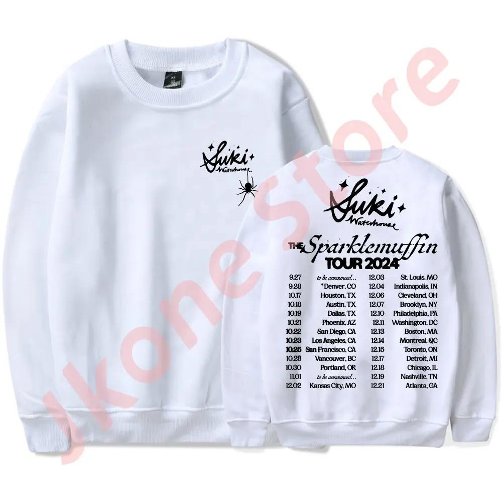 Suki Waterhouse Logo Crewneck The Sparklemuffin Tour 2024 Merch Women Men Fashion Casual Sweatshirts