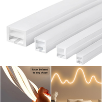 LED Flexible Neon Rope Tube Silicone Diffuser Channel Recessed Outdoor Waterproof IP67 Ribbon Linear Strip Light WS2811 WS2812B