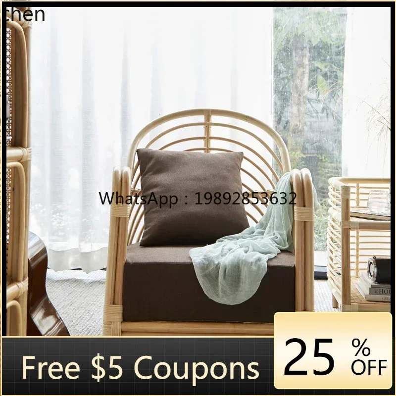 

SF single sofa chair B & B inn balcony real rattan chair living room courtyard rattan chair three-piece combination