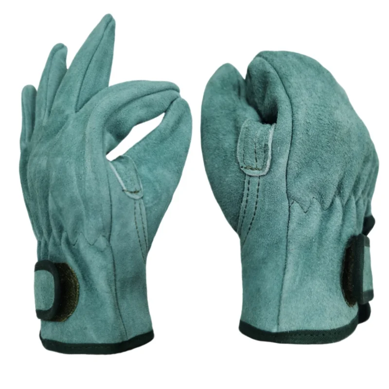 

Cowhide Protective Work Gloves,Gardening Picking Camping bbq Welding Fireproof Labor Protective Leather gloves Factory wholesale