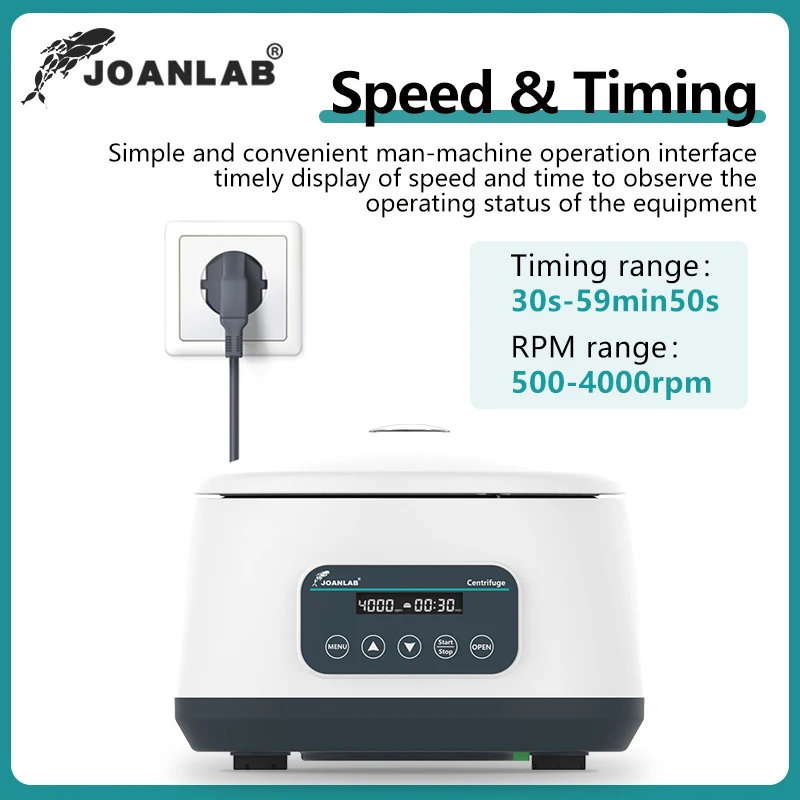 JOANLAB Plasma Centrifuge Laboratory Digital Prp Centrifuge Machine For 2/5/10ml Blood Tube And 15ml Centrifuge Tube 4000rpm