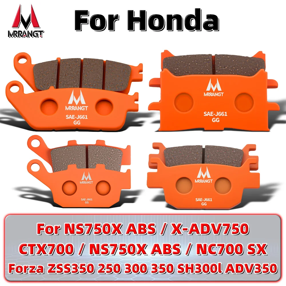 Motorcycle Ceramic Brake Pads Fit For Honda X-ADV750 NS750X ABS Forza350 300 250 ADV350 CTX700 NC700 view 3