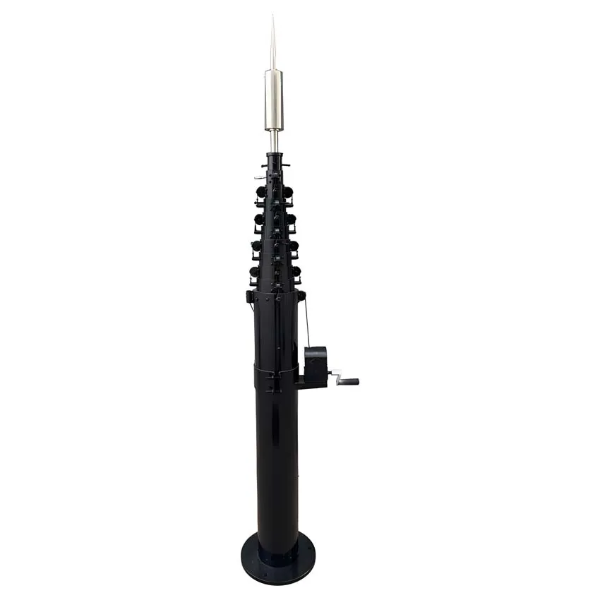 16m Maintenance Free Manual Mechanical Drive Telescopic Mast For Amateur Radio