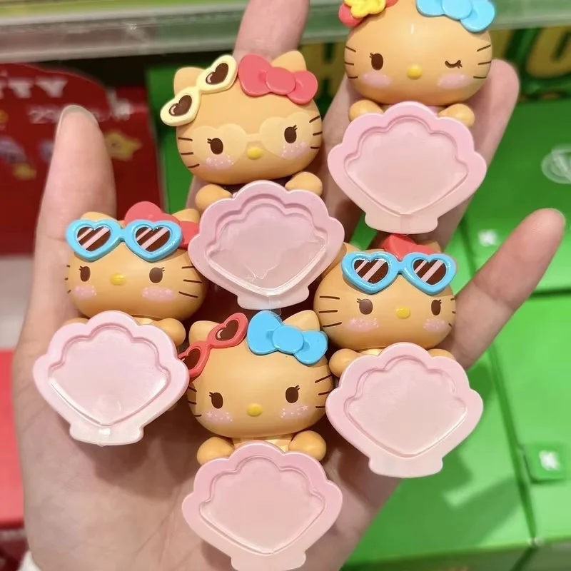 Toptoy Hello Kitty Beach‑Themed Blind Box Cute Lying Figurine Phone Sticker Collectible Trendy Toy Desktop Decor Gift For Girls view 2