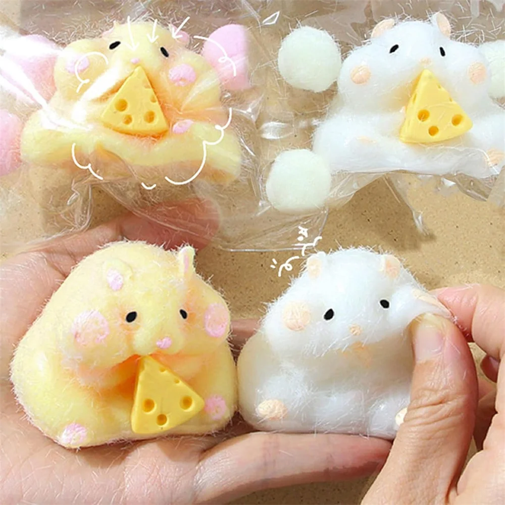 

Taba Squishy Handmade Hamster Squeeze Toys Stress Relief Squishies Fidget Toys for Kids Party Favors Decompression Venting Toys