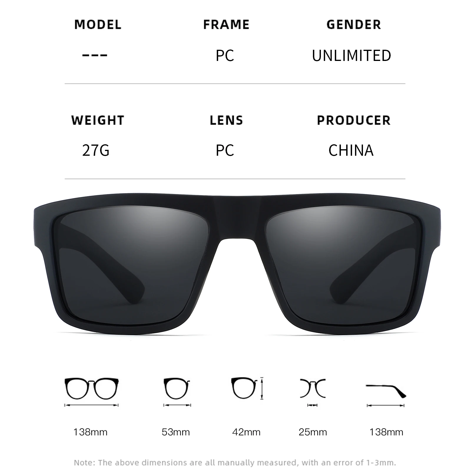 النظارات الشمسية المستقطبة الكلاسيكية الرجال النساء موضة النظارات المربعة الذكور نظارات شمسية خمر القيادة النظارات الرياضية ظلال