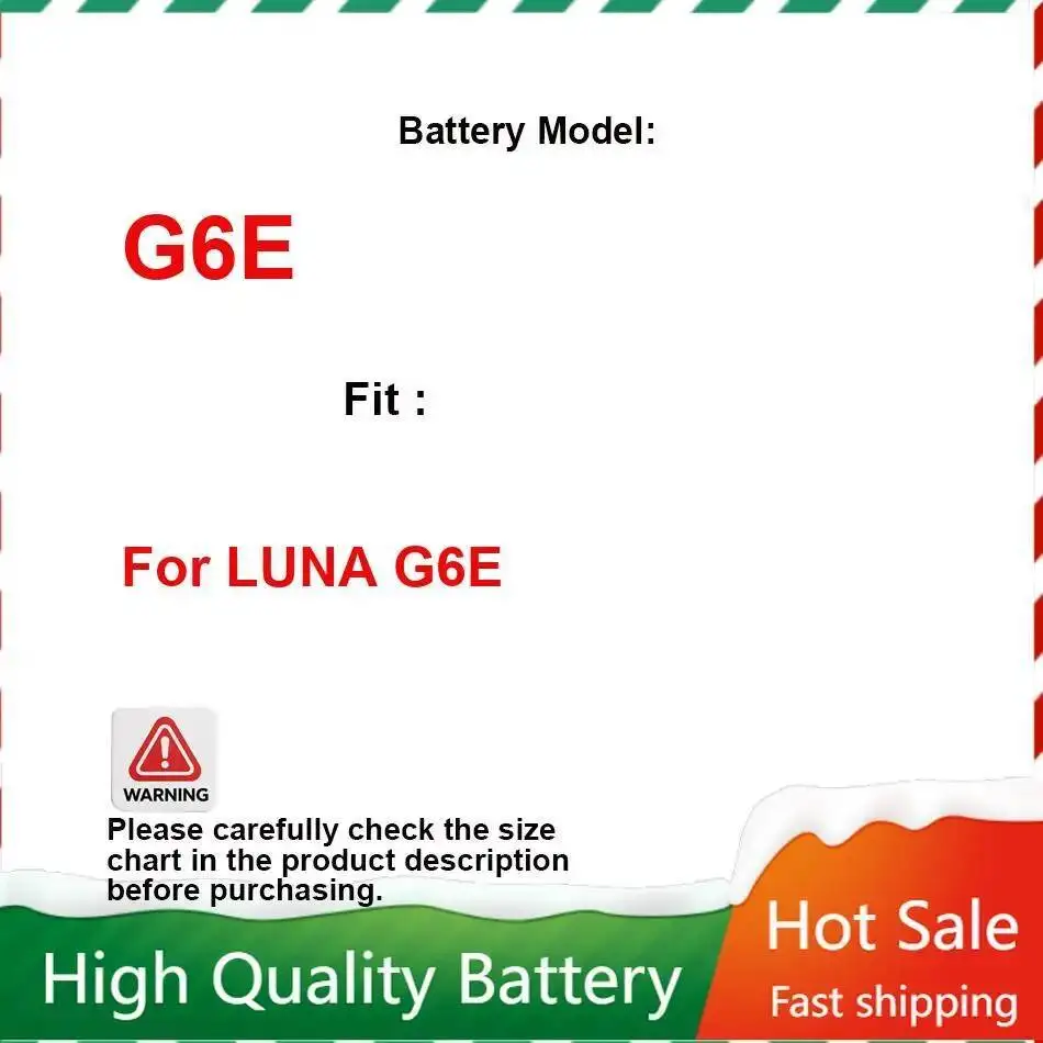 

Высокопроизводительный аккумулятор для мобильного телефона Luna G6E с надежной мощностью 8000 мАч