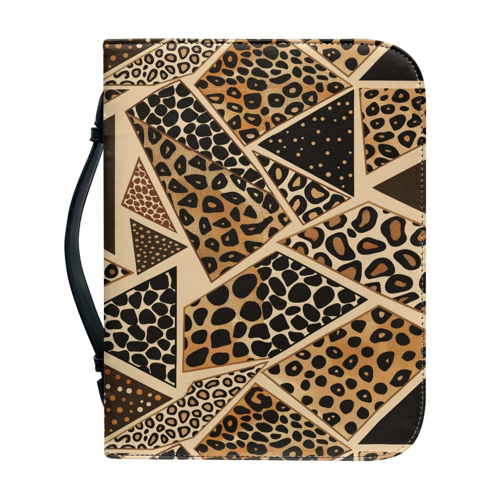 PENSTROLL Leopard Print 2026 Collection Book Holder Book Carrier Case for Men PU Leather Bible Cover