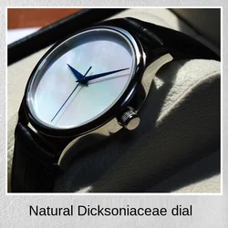 Top Men's Automatic Mechanical Watch St1812 Ultra-Thin Waterproof Men's Watch Natural Dicksoniaceae Dial China Watch