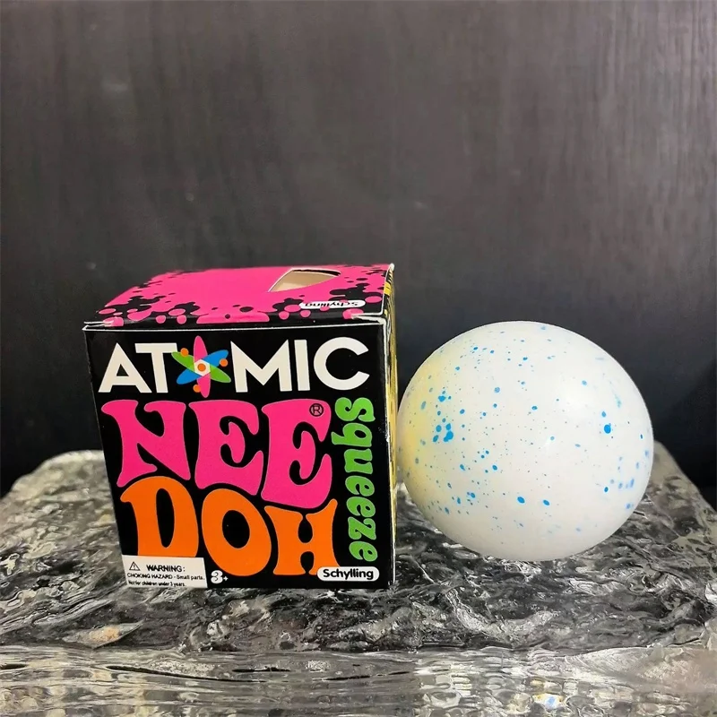 Needoh Snow Ball Crunch Squeeze Stress Ball Fidget Toy Soft Quick Rebound Flour Filling Non-toxic Anxiety Relief Autism ADHD Toy