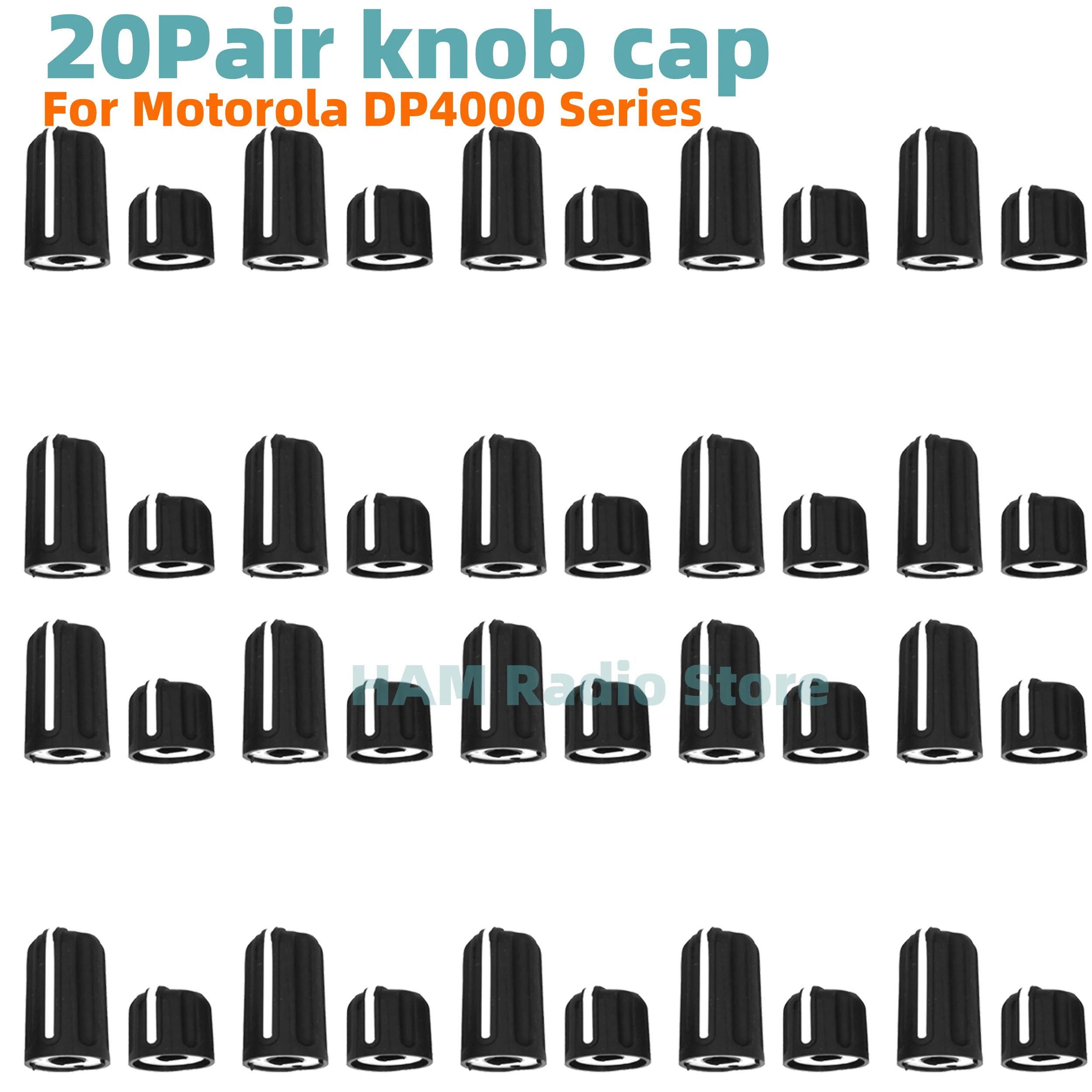 50 Paar Lautstärke + Kanalknöpfe für XiR P8668 GP338D DP4401 DP4601 DP4801 DP4400 DP4600 XGP8550 DPG8050 XPR7550 Motorola Radio