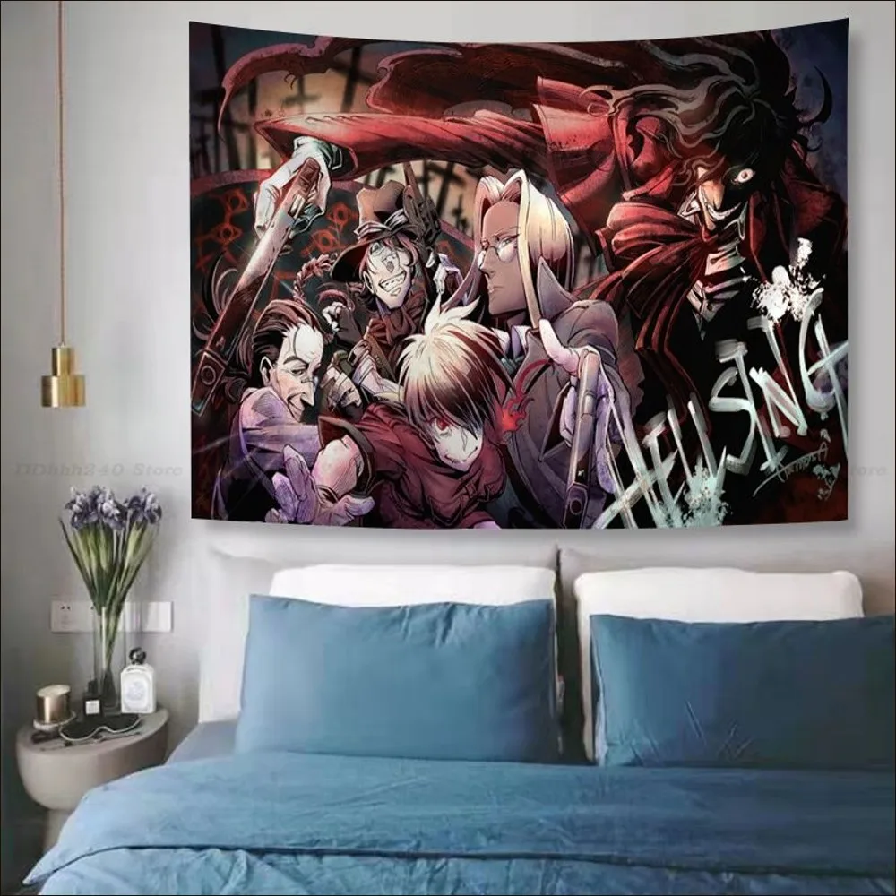 Hellsing Tapestry Chart Tapestry for Living Room Home Dorm Decor Art Home Decor