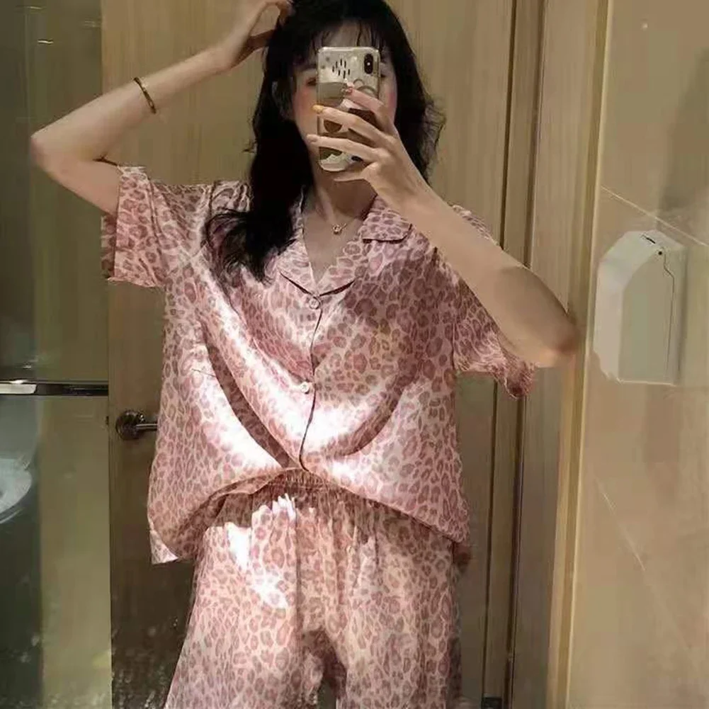 Women's Korean Summer Pajama Shorts Set - usage example