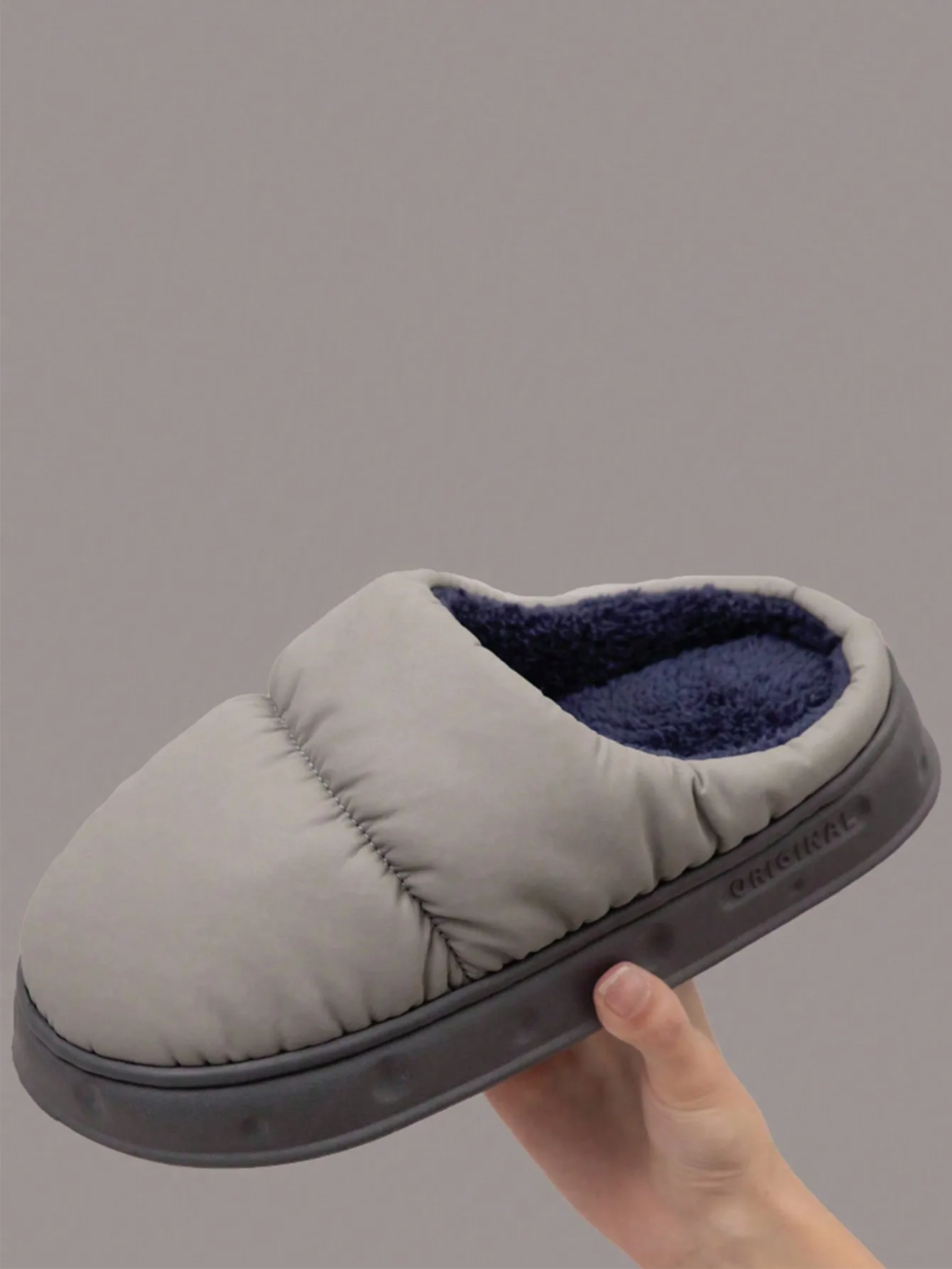 Men\'s Home Slippers Warm Shoes Indoor and Outdoor Non-slip Thick Bottom Casual Daily Home Cotton Shoes