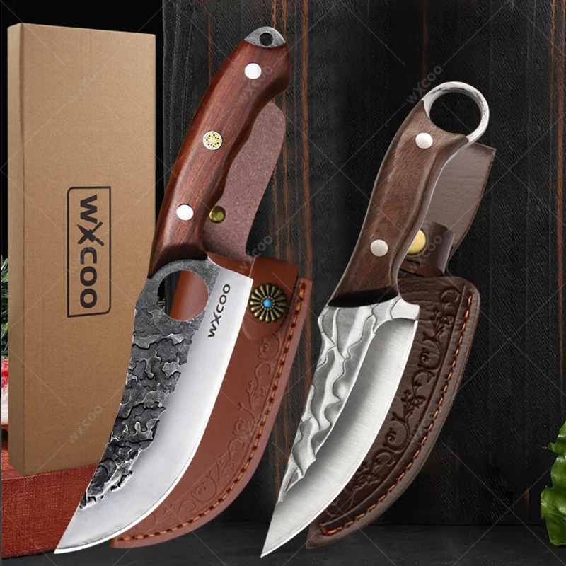 

WXCOO Professional Kitchen Knives Boning Knife Stainless Steel Chef Knife Meat Cleaver Fillet Fruit Cutter Fish Slicing Knives