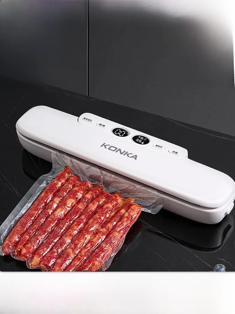 

Вакуумный упаковщик Konka для дома, компактный аппарат для упаковки пищевых продуктов, сохраняющий свежесть, кухонный инструмент для вакуумной упаковки пакетов из пластика