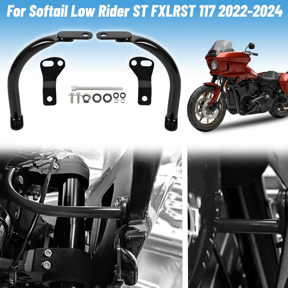 

Комплект крепления кронштейнов переднего обтекателя мотоцикла для Softail Low Rider EI Diablo ST FXLRST 117 2020 2021 2022 2023 2024