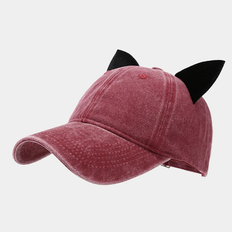 Niedliche Baseballkappe mit Katzenohren, Damen-Sommerkappe mit weichem Oberteil, personalisierte Mütze für Studentenpaare, Herren-Hip-Hop-Streetwear – Detail 6