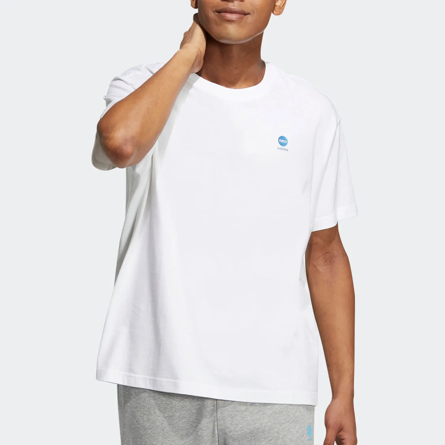 

Adidas Official NEO Летняя мужская и женская свободная дышащая футболка с короткими рукавами IB7646