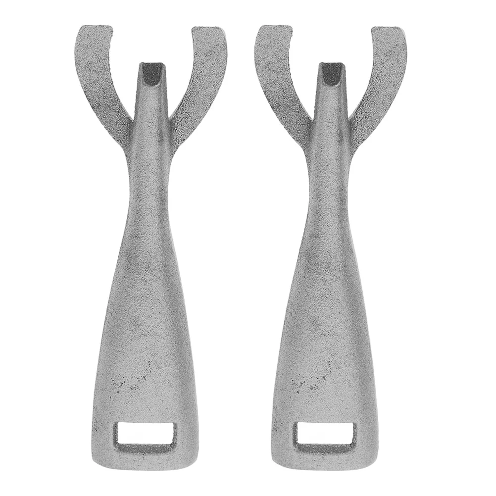 

2Pcs Iron Plate Sizzle Clip Heavy Duty Cast Iron Gripper for Hot Skillet Fajita Platter Bbq Grilling Tool Non-Slip Steak Turner