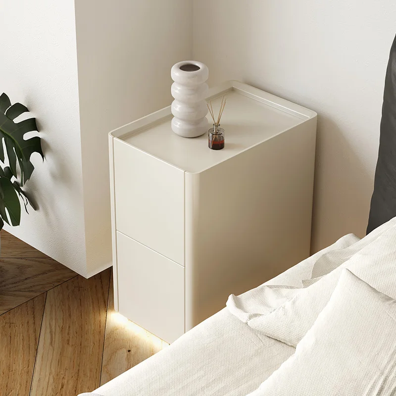 Organizer White Bedside Table Bedroom Mobile Drawers Luxury Storage Cabinets Nightstand Librero Mesa De Noche Trendy Furniture