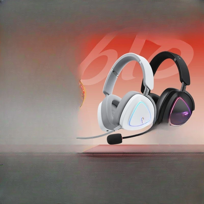 Three-mode wireless bluetooth headset computer game e-sports