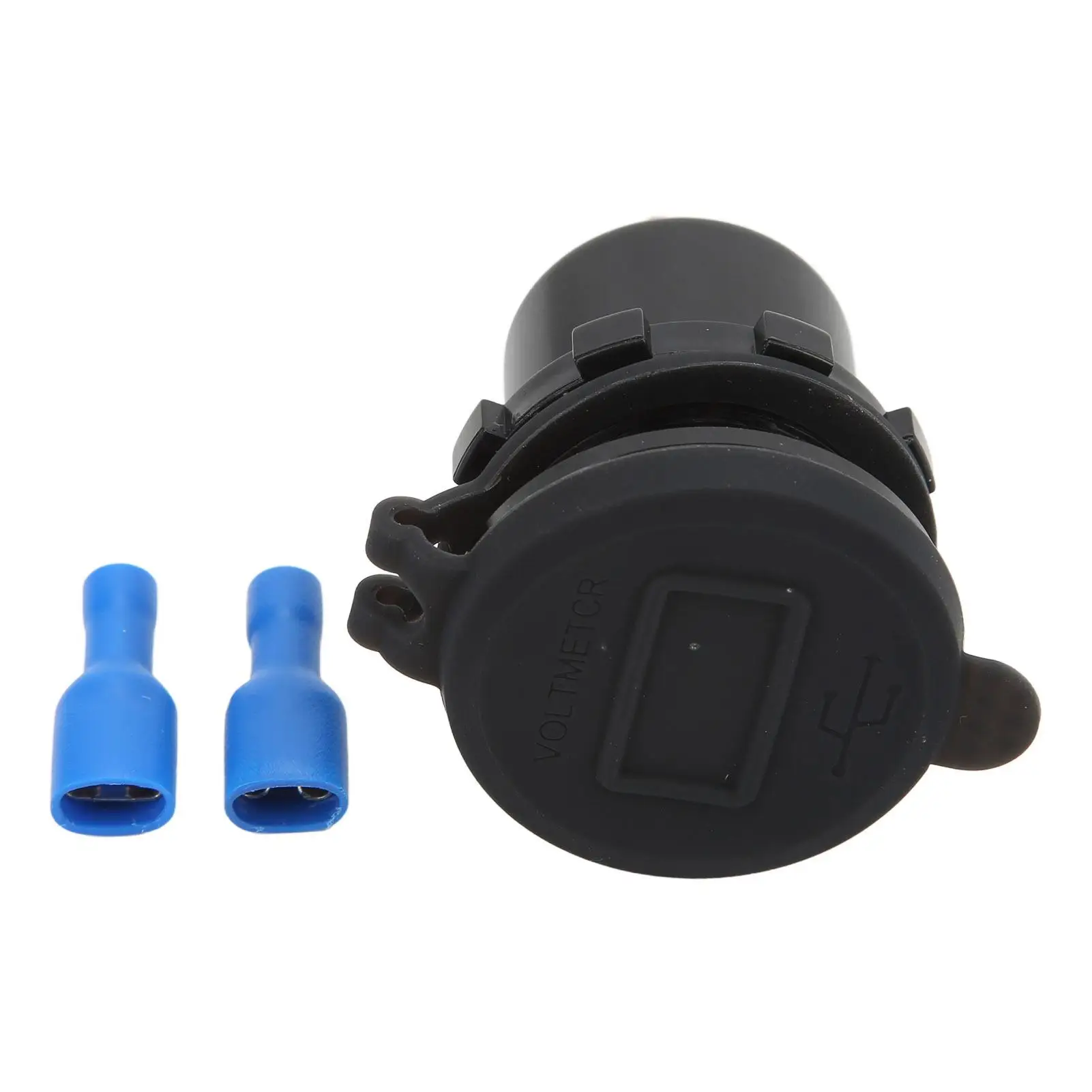 

Car Dual USB Outlet Anti Scratch with Red Digital Display Voltmeter Terminal for motorcycle for truck for boat