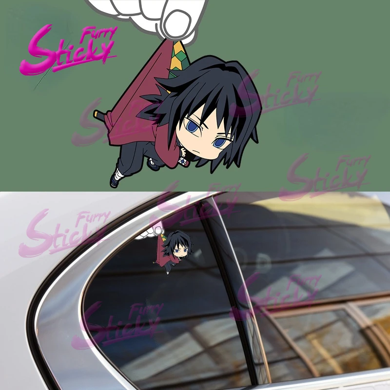 Catch Nezuko Tanjirou Anime Sticker Cute Sticker Demon Slayer Car Sticker Waterproof Sunscreen Laptop Window Trunk Sticker